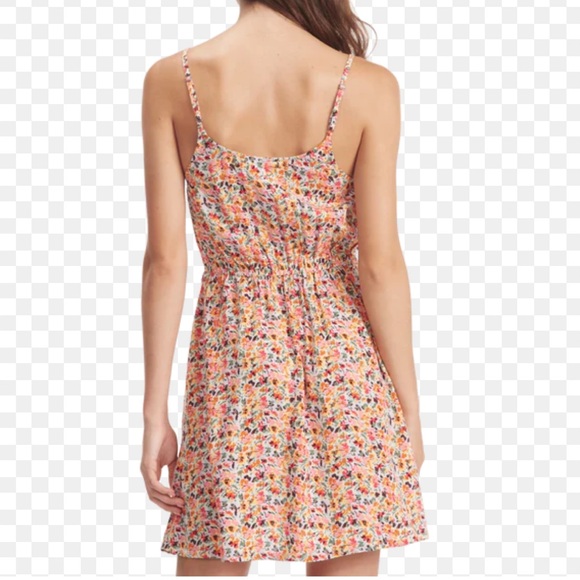 Roxy Everything Is Fine Dress Pastel Rose Floral Mini Dress Size Large - Picture 13 of 13